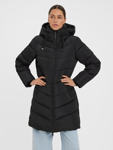 melns VERO MODA Ziemas mētelis 'NORA': no priekšpuses