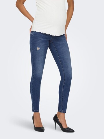 Only Maternity Skinny Jeans 'Wauw' in Blue: front