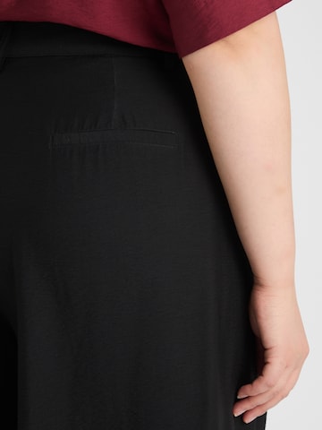 juoda Guido Maria Kretschmer Curvy Plačios klešnės Klostuotos kelnės 'Finja'