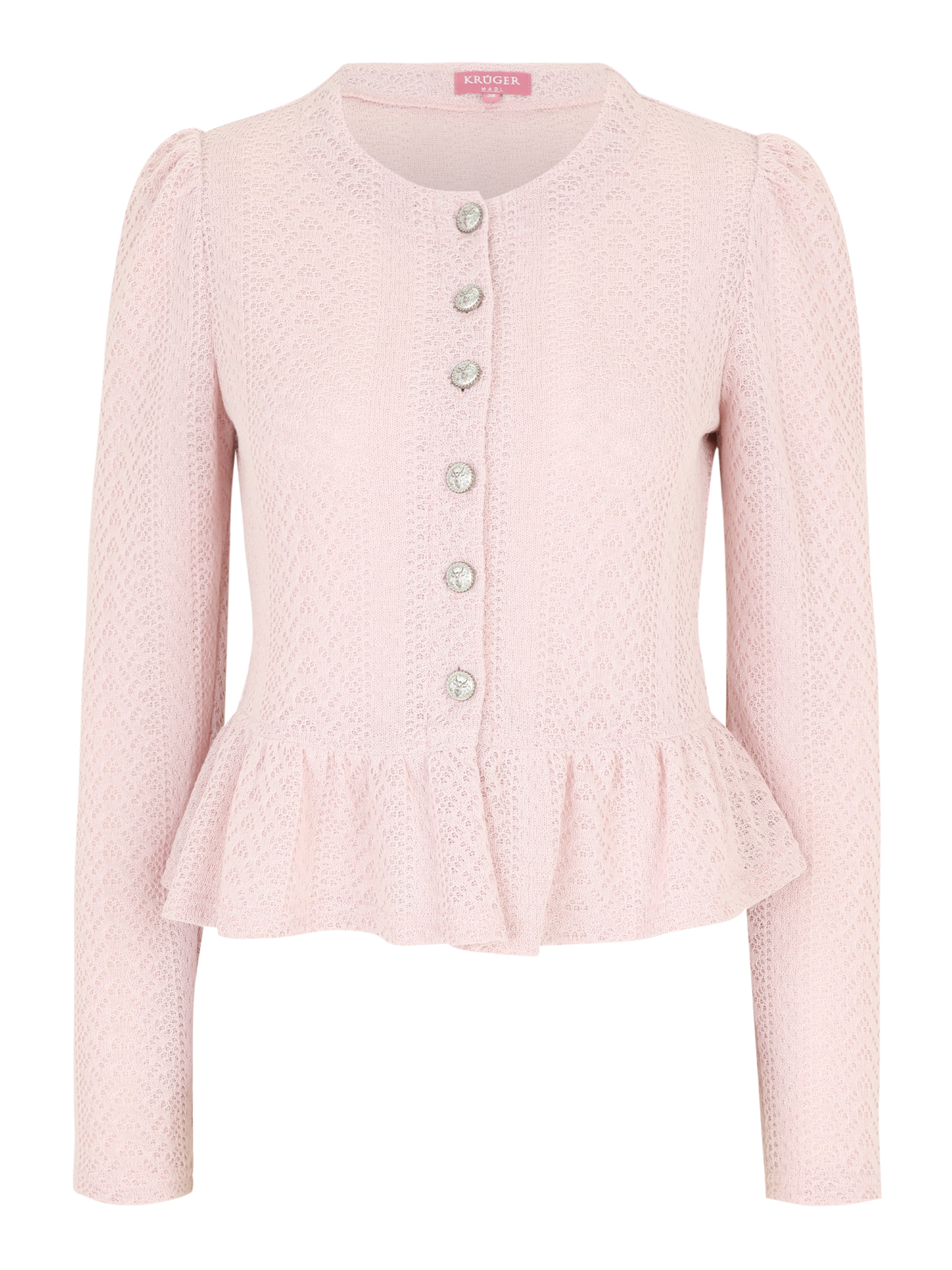 Krüger Madl Πλεκτή ζακέτα σε ροζ: μπροστά