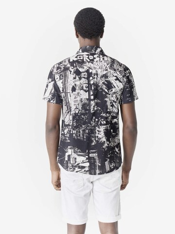 KOROSHI Regular fit Overhemd in Zwart