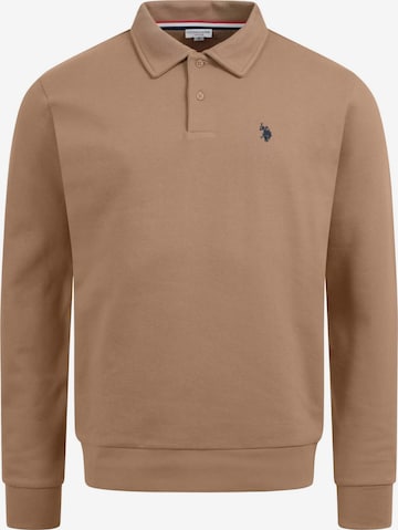 U.S. POLO ASSN. Sweatshirt in Beige: front