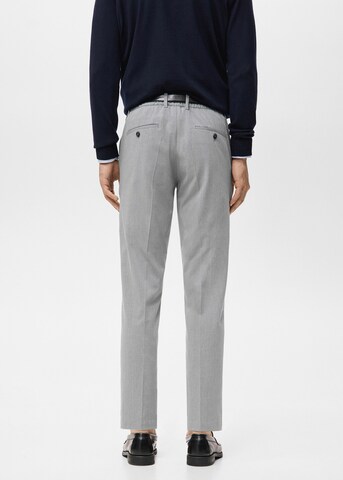 MANGO MAN Slim fit Pleated Pants 'Bologna' in Grey