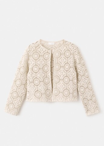 MANGO KIDS Knit Cardigan in Beige