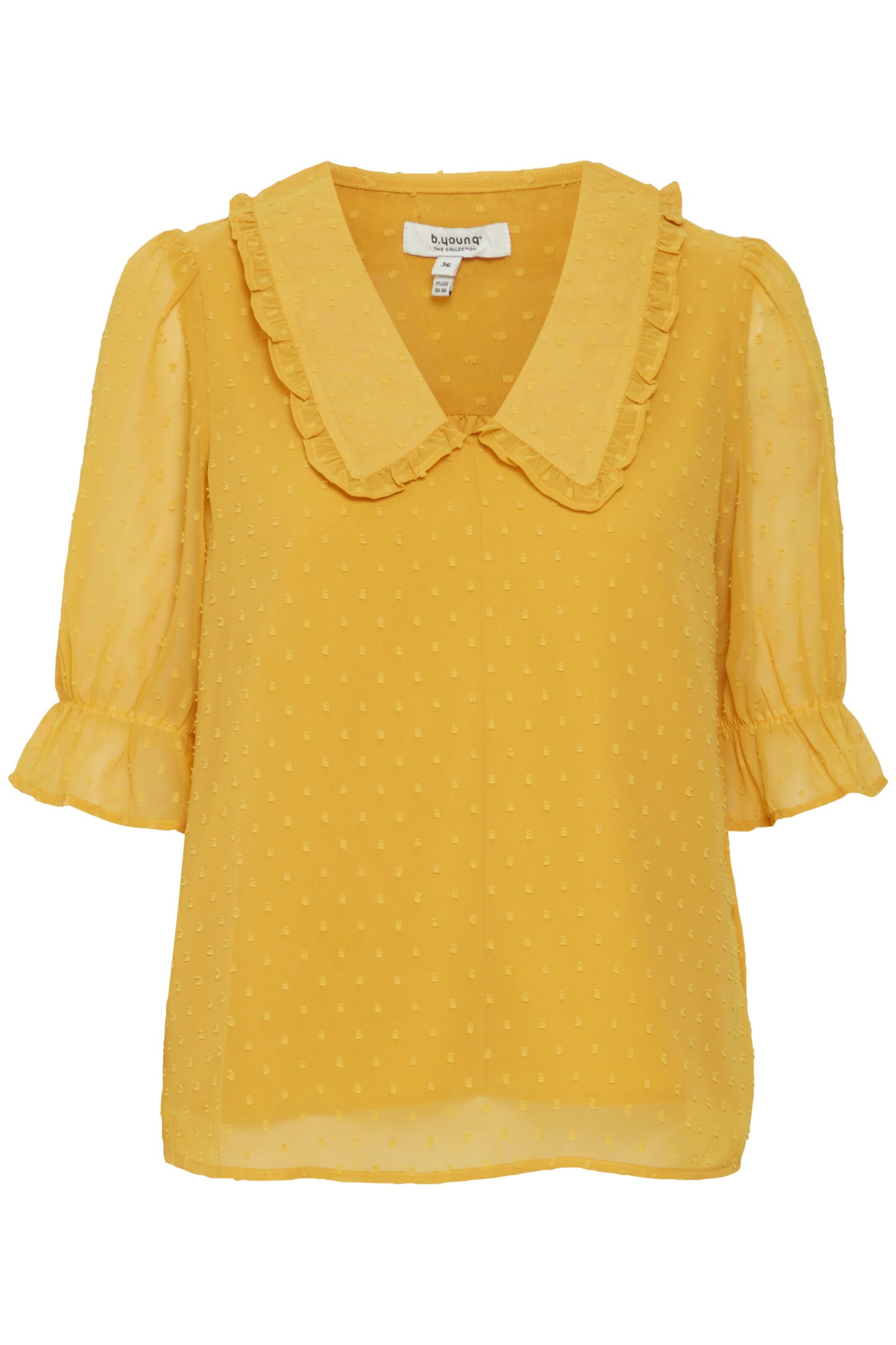 b.young Blouse 'Isigne' in Geel: voorkant