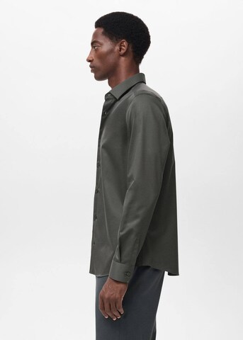 MANGO MAN Regular fit Button Up Shirt 'Palmar' in Grey
