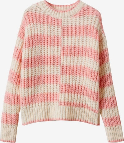 MANGO Pullover in beige / hellpink, Produktansicht