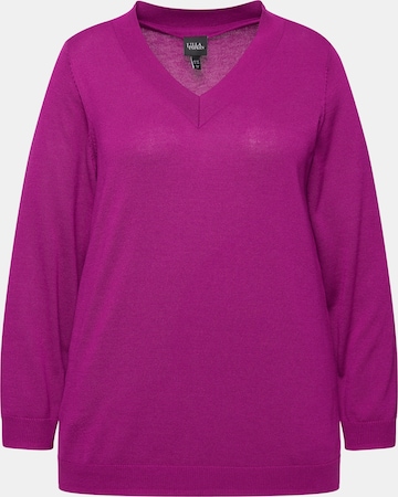Pull-over Ulla Popken en violet : devant