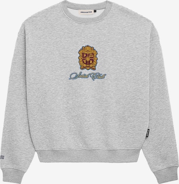 Sweat-shirt Prohibited en gris : devant