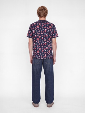 JACK & JONES Tričko 'JJBELL XMAS' – modrá