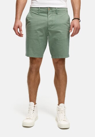 Regular Pantalon chino 'Lubin' INDICODE JEANS en vert : devant