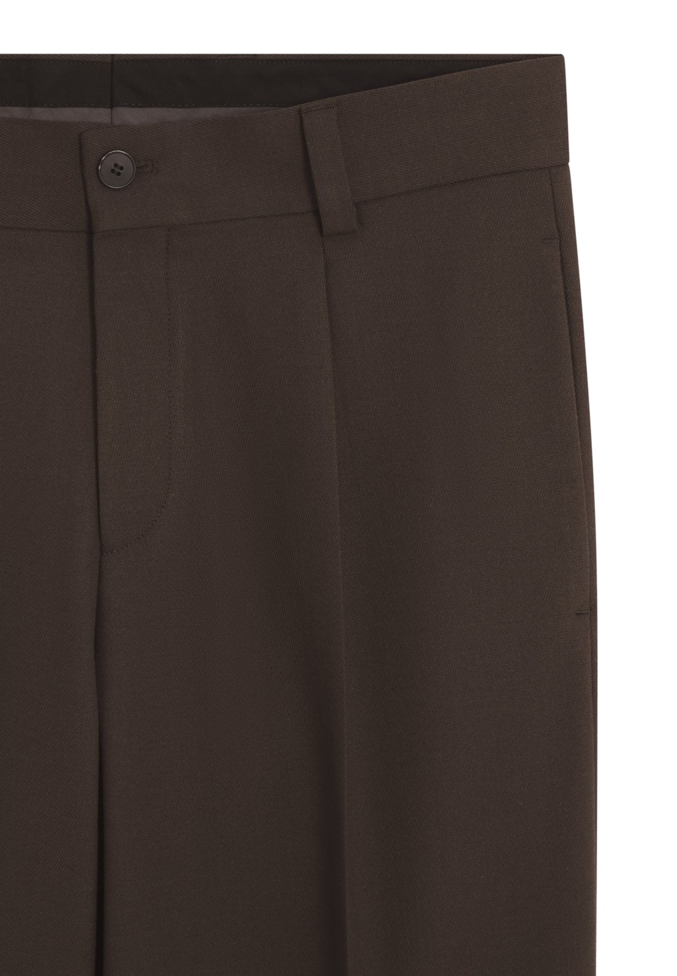 HUGO Regular Pleated Pants ' Flips ' in Brown