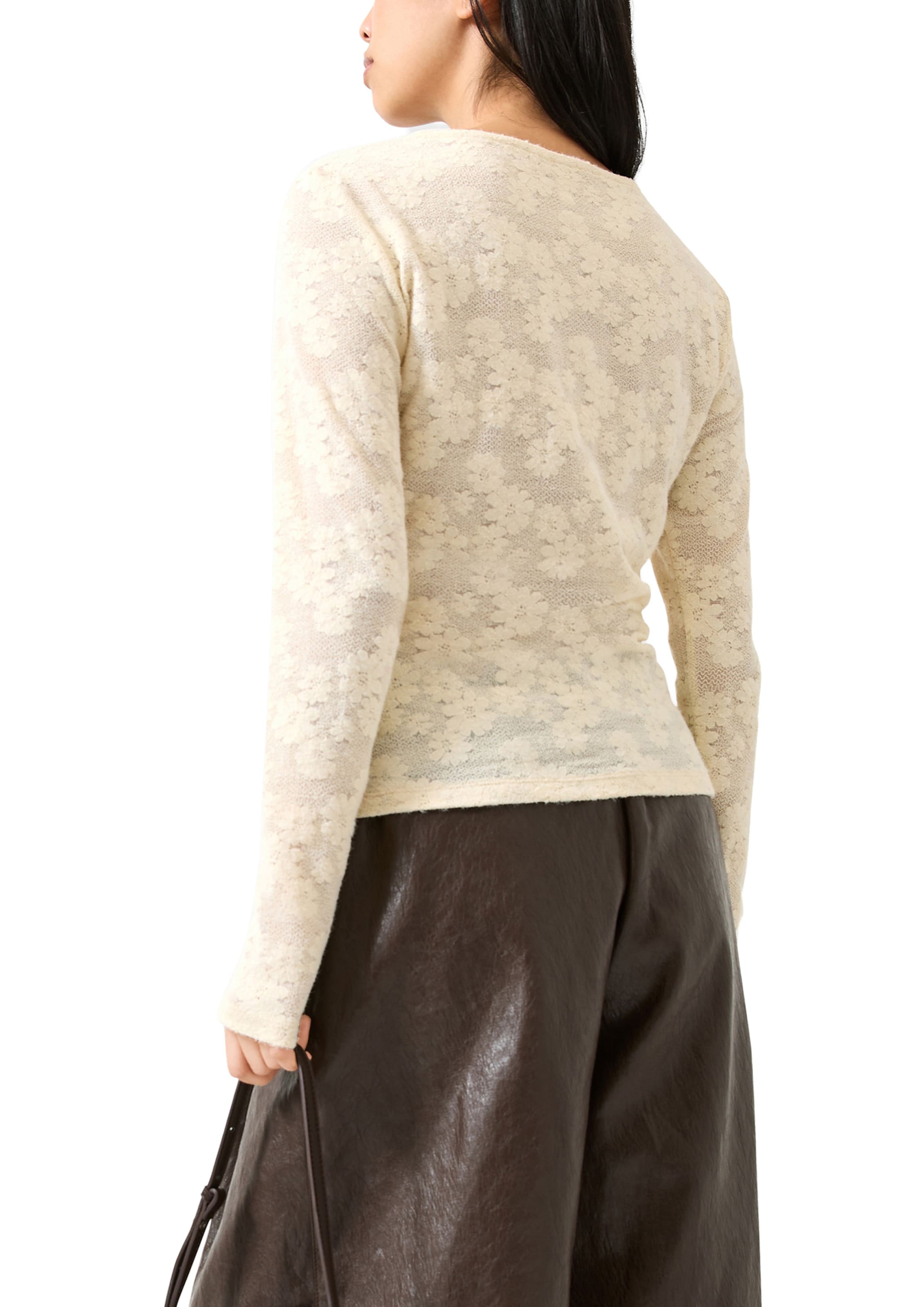 T-shirt QS en beige : derrière