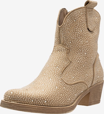 Salinyang Cowboylaarzen in Beige: voorkant