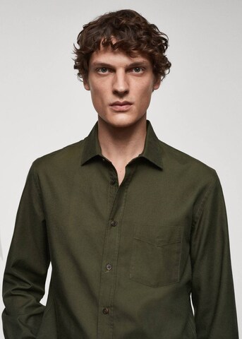 MANGO MAN Regular fit Button Up Shirt 'PRATI' in Green
