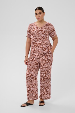 KAFFE CURVE Loosefit Bukser i pink