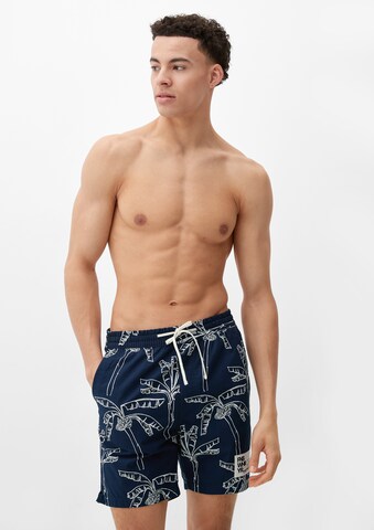 QS Regular Pants in Blue: front