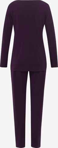 Hanro Pyjama 'Natural Elegance' in Lila