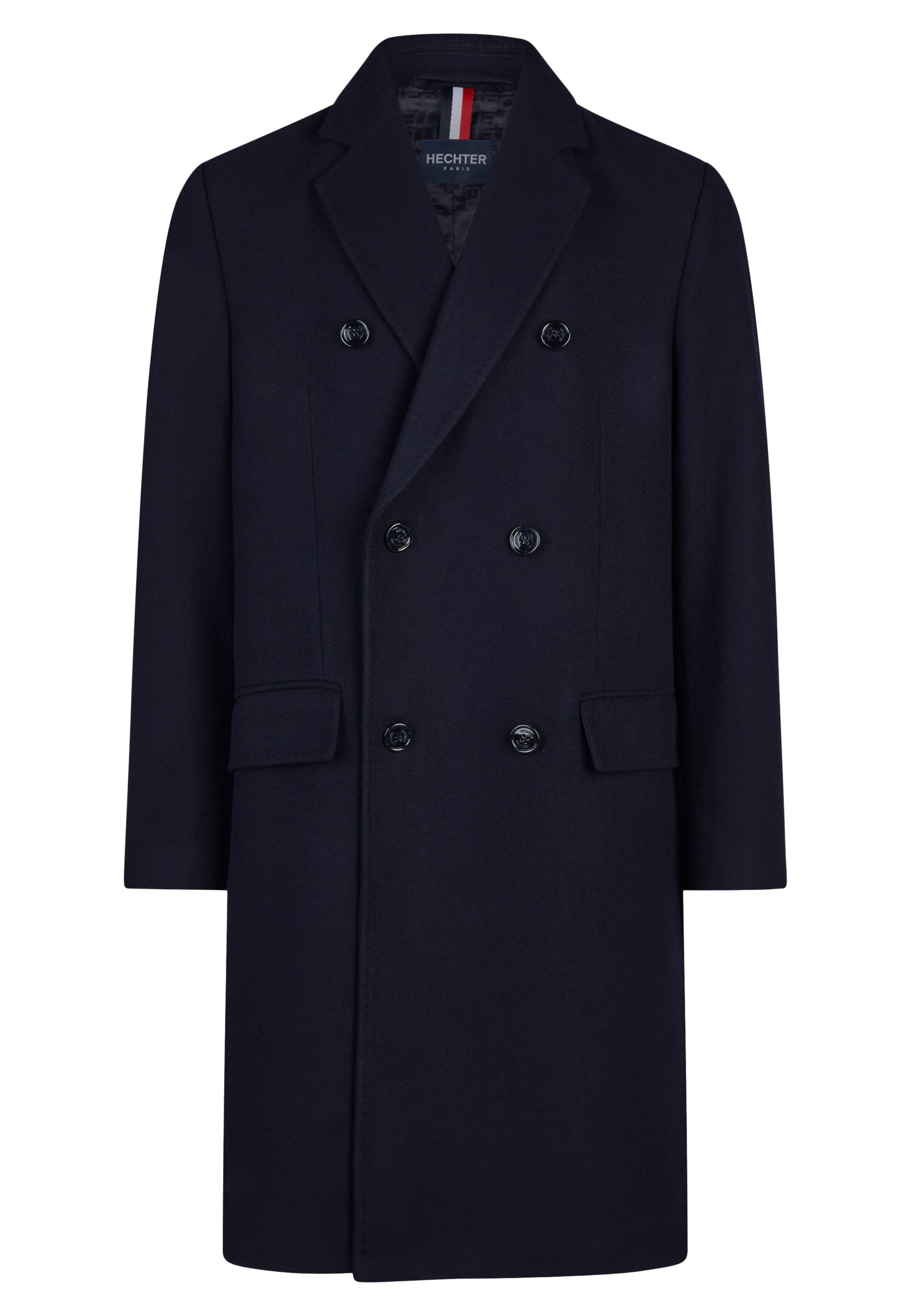 HECHTER PARIS Between-Seasons Coat 'Classic' in Blue: front
