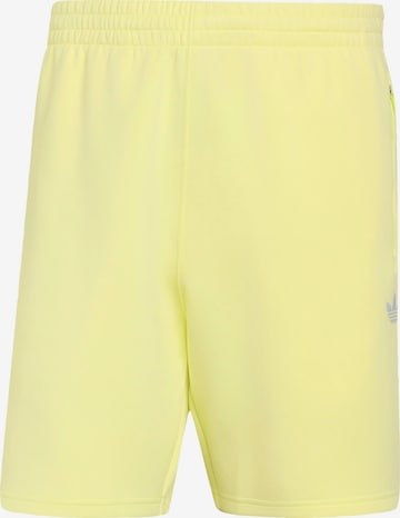 ADIDAS ORIGINALS - Calças 'Trefoil Essentials' em amarelo: frente