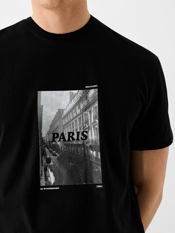 T-Shirt Bershka en noir