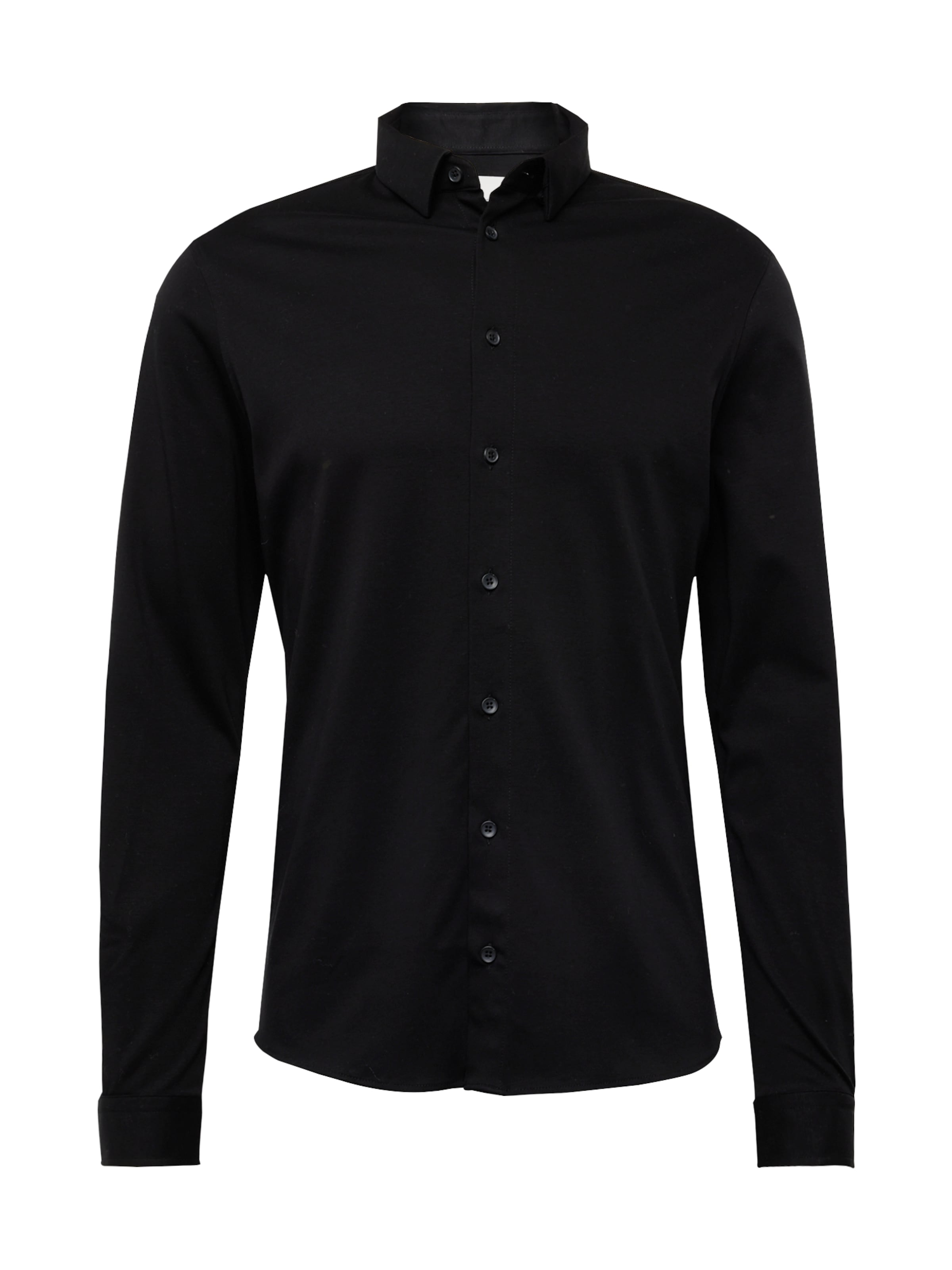 Casual Friday - Ajuste regular Camisa 'Arthur' en negro: frente
