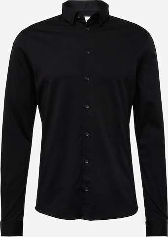 Coupe regular Chemise 'Arthur' Casual Friday en noir : devant