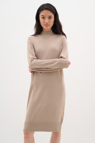 InWear Gebreide jurk 'Zaulo' in Beige: voorkant