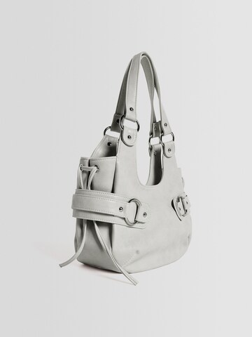 Sac bandoulière Bershka en gris : devant