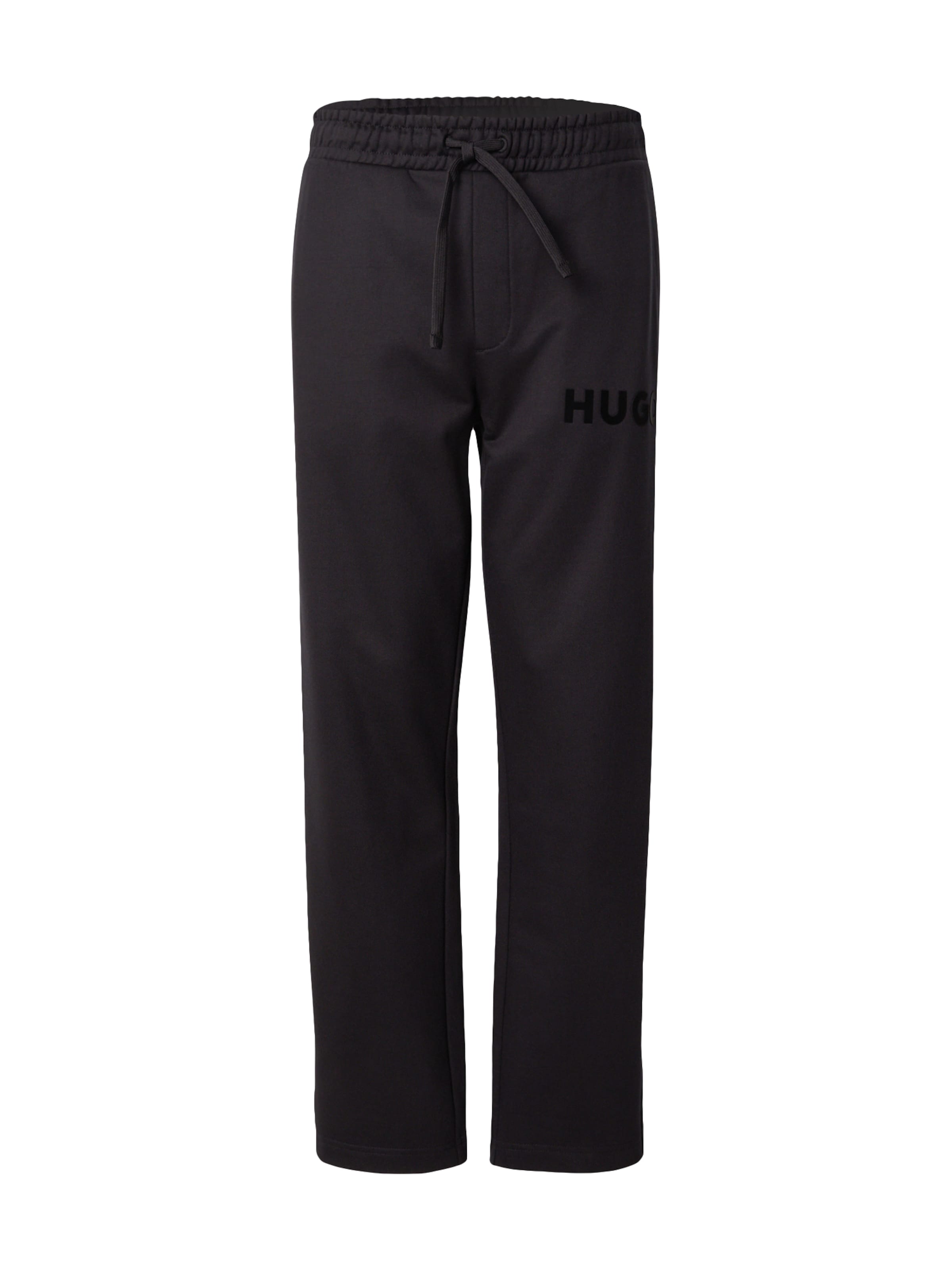HUGO Loosefit Hose 'Dumrulo' in Schwarz: Vorderseite