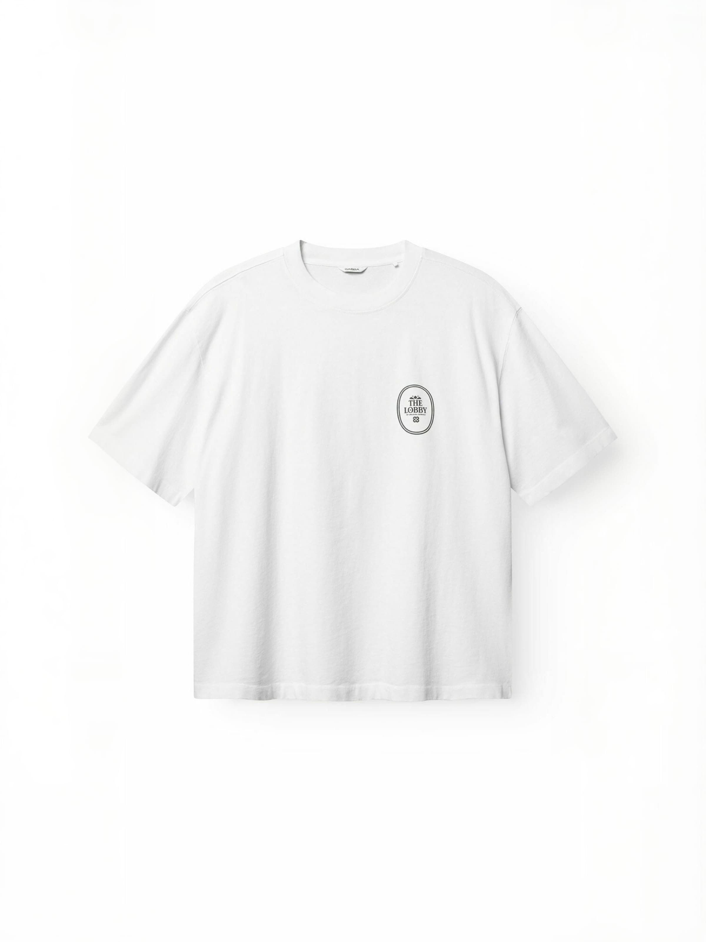 GABBA Comfort Fit T-shirt ' GABlegin ' in Weiß: Vorderseite