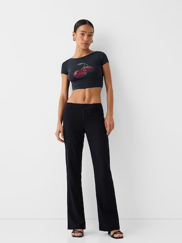 évasé Pantalon Bershka en noir