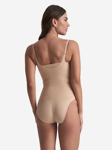 Bye Bra Shapingbody 'Soft Touch Seamless Bodysuit Open Bust' in Beige