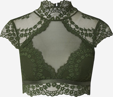 Hunkemöller High neck Rintaliivi 'Daisy' värissä vihreä: etupuoli