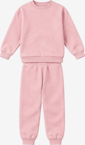 LOUIS LECLER Joggingpak 'Sofia' in Roze: voorkant