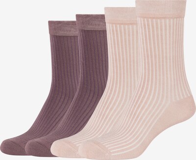 camano Socken 'Silky Feeling' in rosa / altrosa / offwhite, Produktansicht