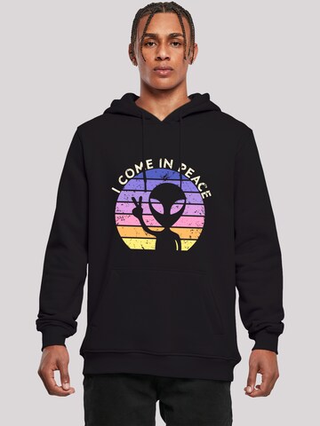 Sweat-shirt 'Alien Peace Sunset' F4NT4STIC en noir : devant