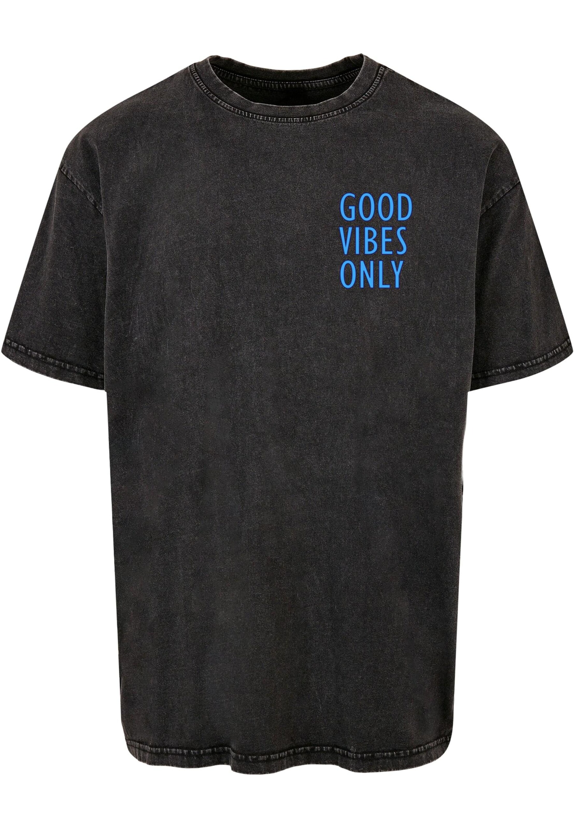 Merchcode Shirt 'Good Vibes Only' in Grey: front