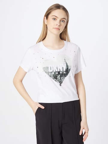 T-shirt DKNY en blanc : devant