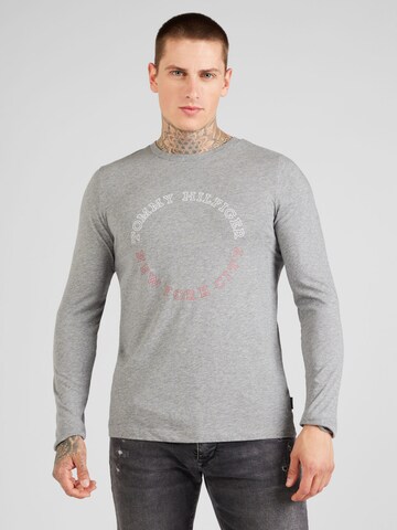 T-Shirt TOMMY HILFIGER en gris : devant