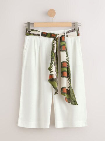 Wide Leg Pantalon Next en blanc