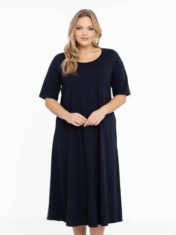YOEK Dress in Blue: front