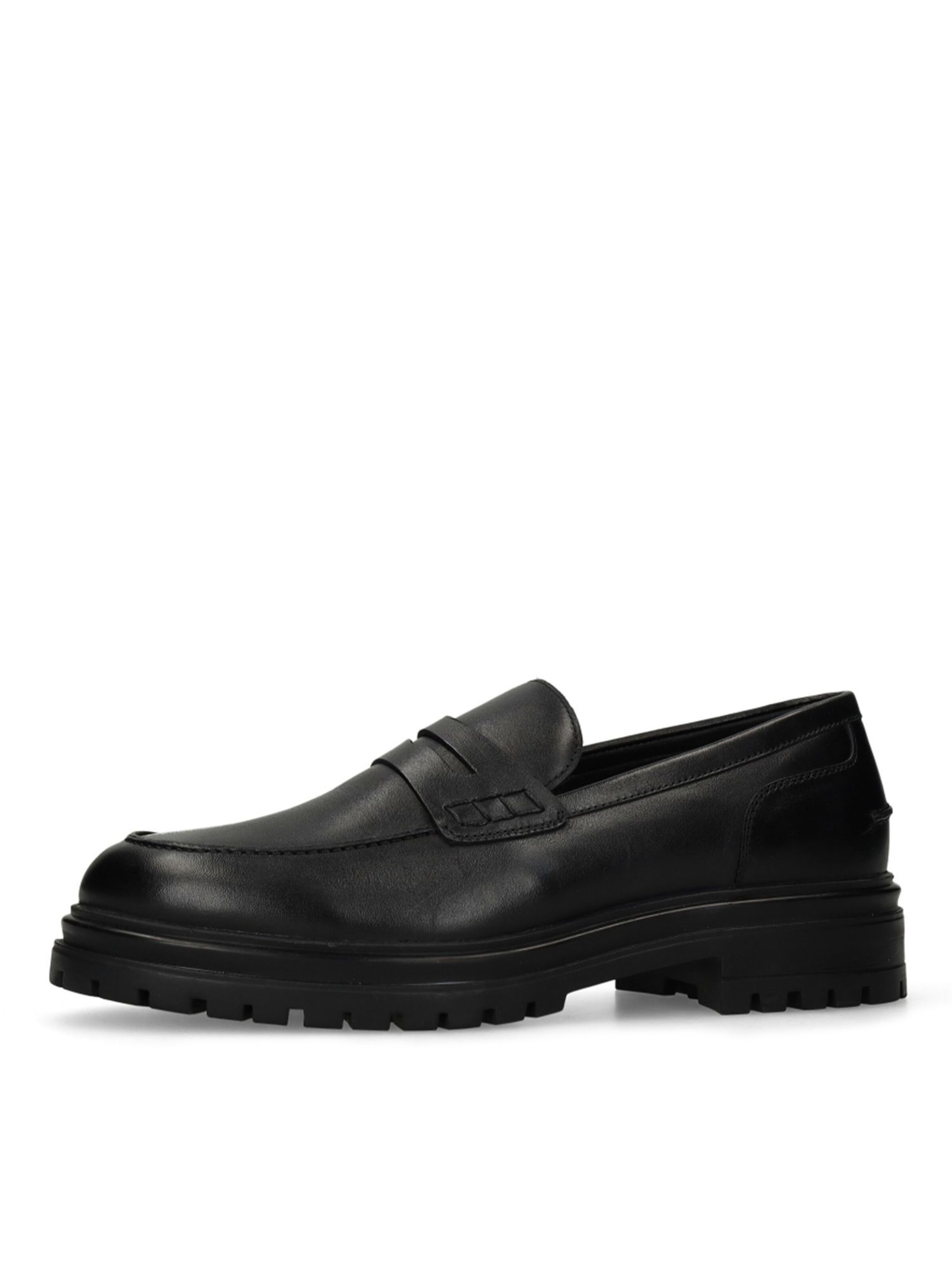 MANFIELD Moccasins in Black: front
