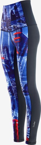 Winshape Slimfit Športne hlače 'HWL110' | modra barva