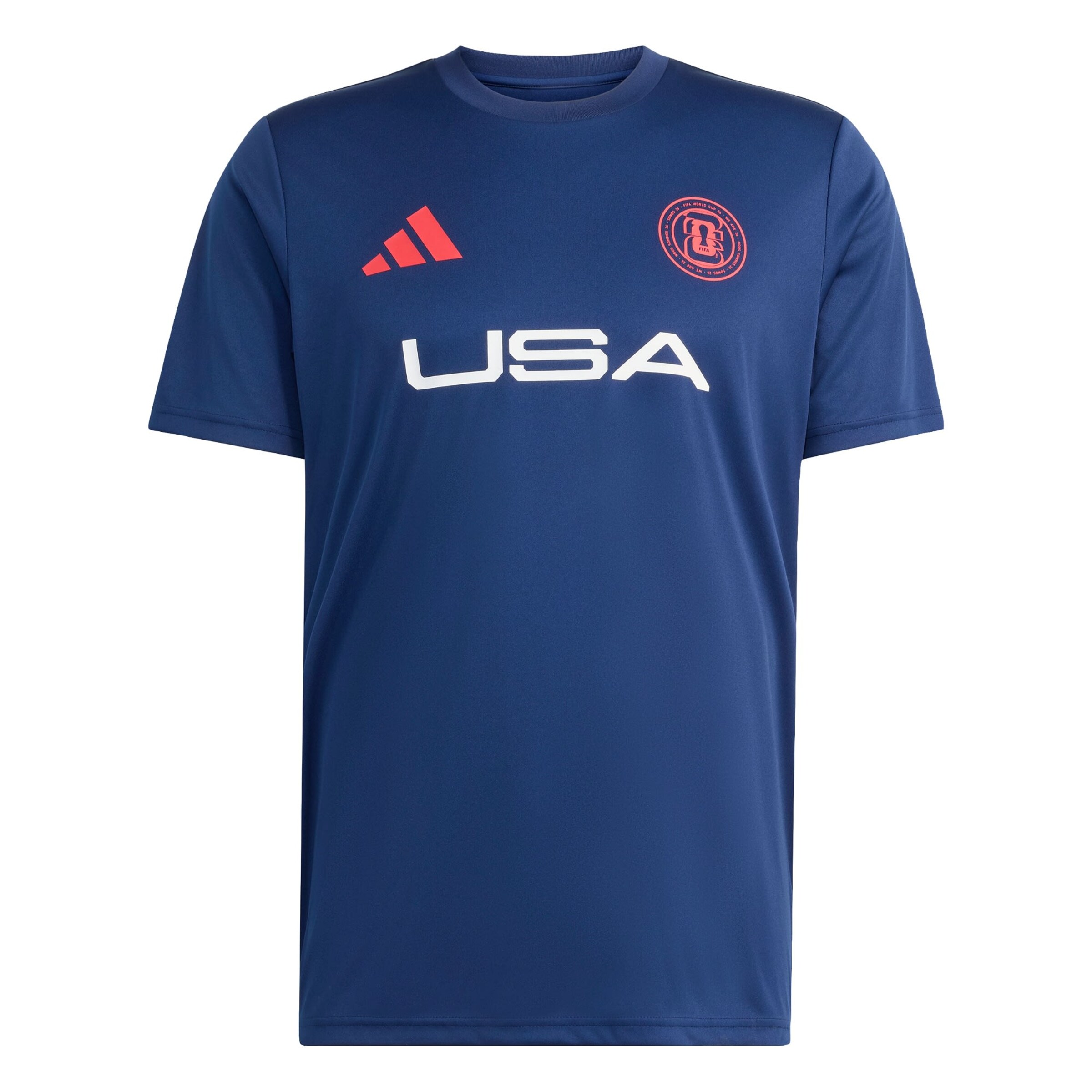 ADIDAS PERFORMANCE Functioneel shirt 'FIFA Fussball-Weltmeisterschaft 26™ USA' in de kleur Donkerblauw / Lichtrood, Productweergave
