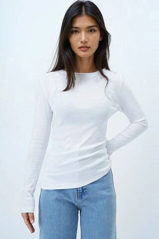 T-shirt Trend Alaçatı Stili en blanc