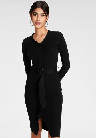 BRUNO BANANI Knitted dress in Black: front