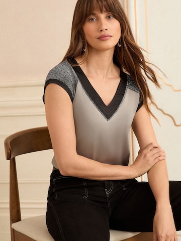 Chemisier love & roses en argent