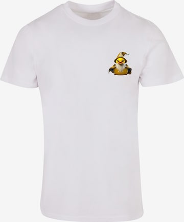 F4NT4STIC Shirt 'Rubber Duck Wizard' in Wit: voorkant