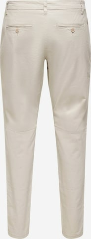 Only & Sons Slim fit Pleat-front trousers 'Cam' in Beige